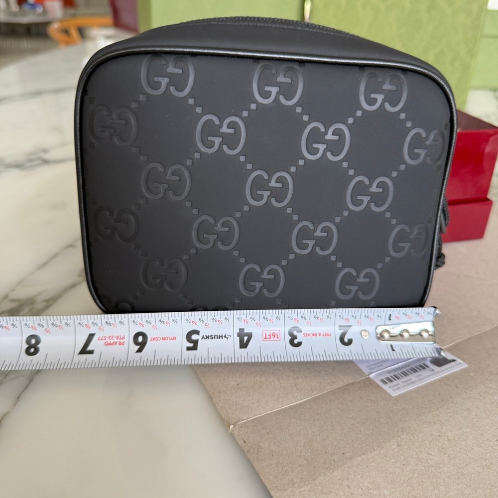 Gucci Edge Mini Shoulder Bag Black GG Matt Rubber, 834246 - Picture 10 of 16